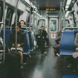 Subway with passengers in DC