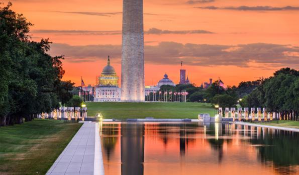 Washington Monument at sunset