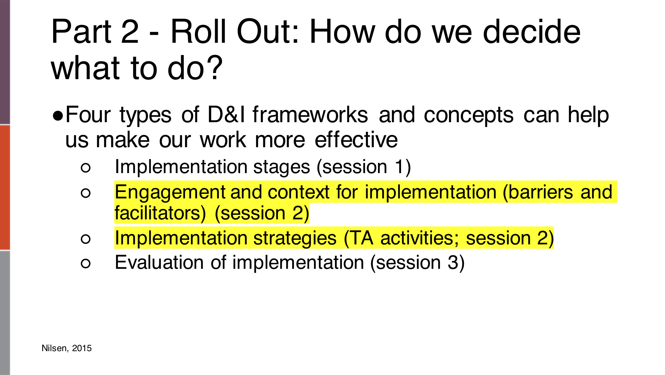 Roll out - how do we decide what to do header